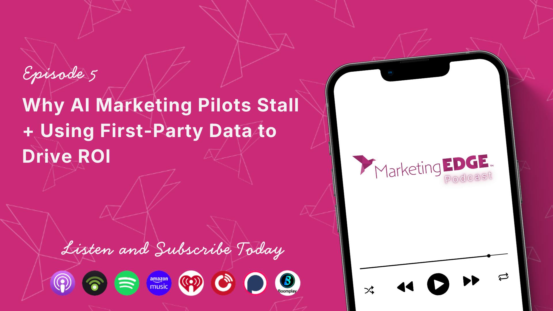 Why AI Marketing Pilots Stall + Using First-Party Data to Drive ROI
