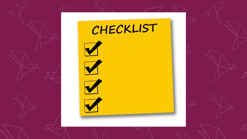 Post-it note checklist