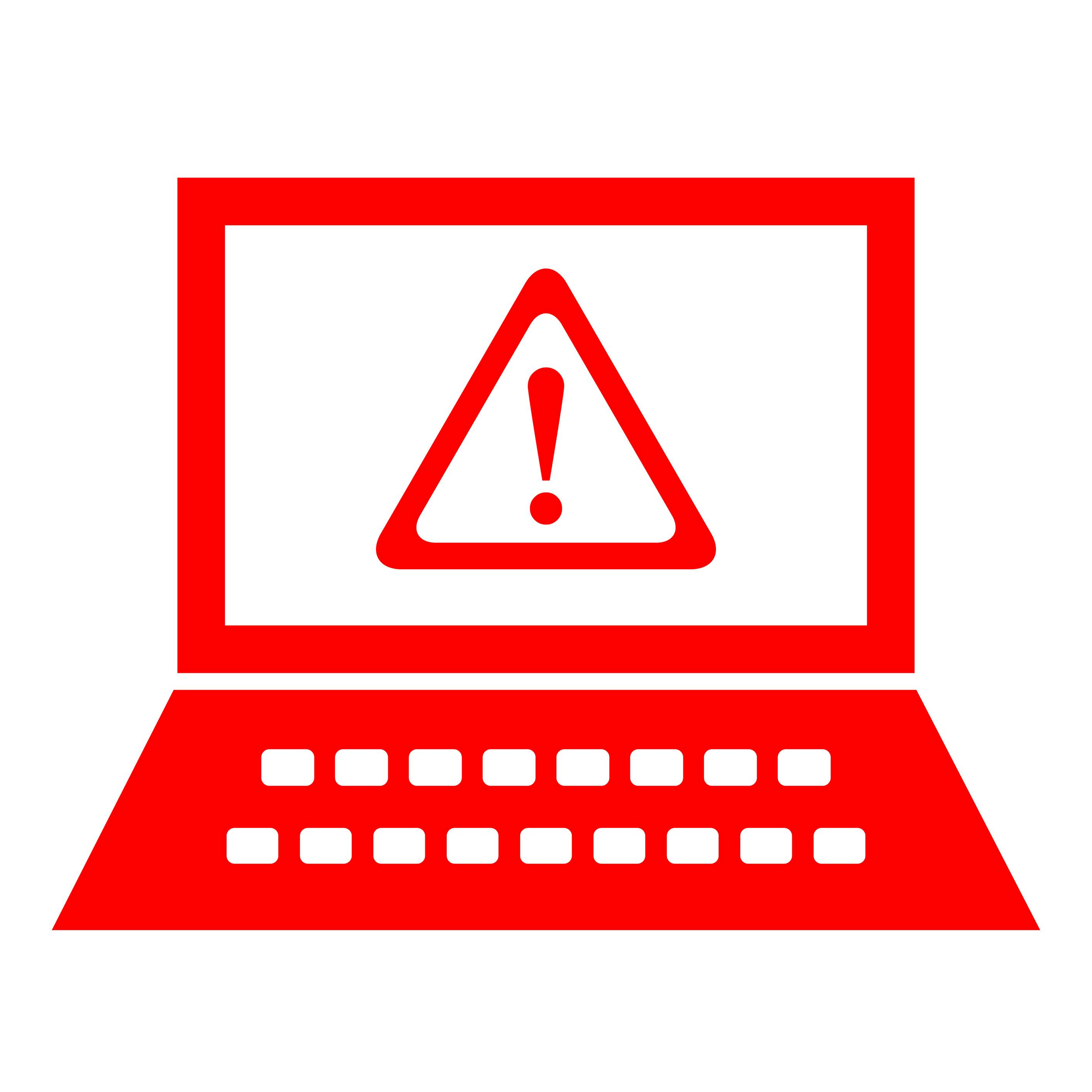 Computer security alert, vector symbol