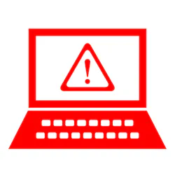 Computer security alert, vector symbol Computer security alert, vector symbol