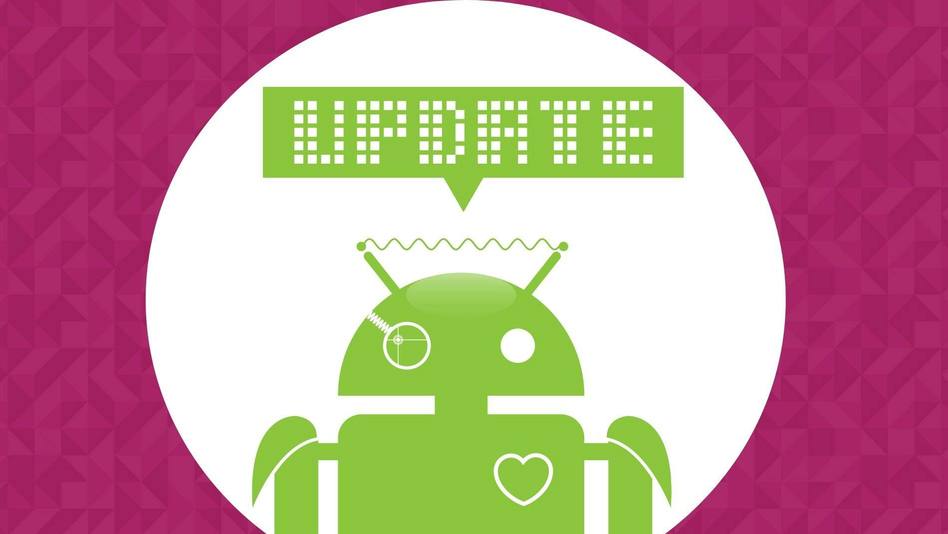 Android update. Android operating system update image