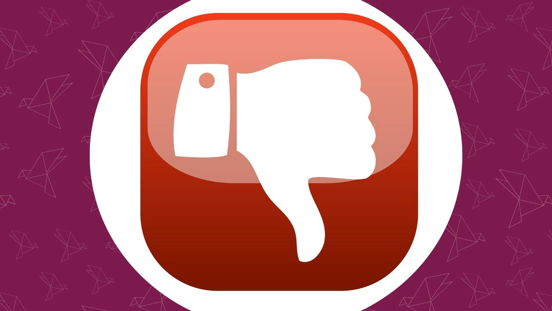 thumbs down vector image