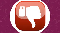 thumbs down vector image