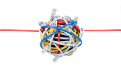 Ethernet cables isolated on white background