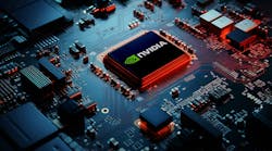 NVIDIA high-performance microchip technology hardware with its logo and a black background. NVIDIA high-performance microchip technology hardware with its logo and a black background.