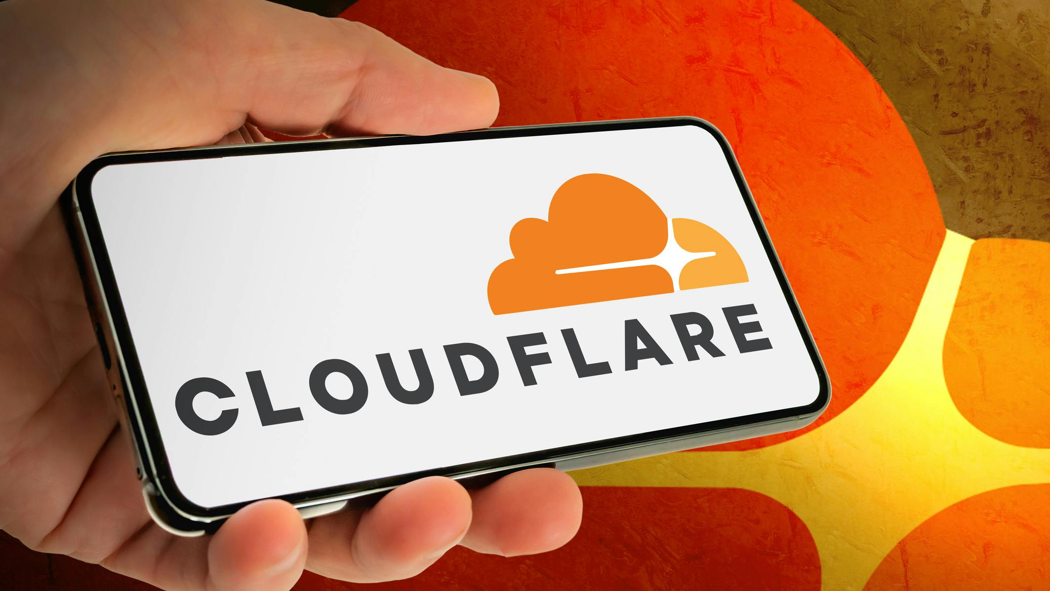 Cloudflare logo.