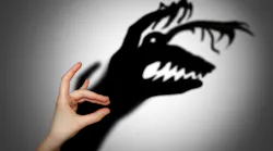 Fear, fright, shadow on the wall. Fear, fright, shadow on the wall.