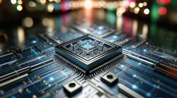 Close-up of semiconductor chip for AI computer. Close-up of semiconductor chip for AI computer.