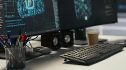 Data center PC screens displays monitoring backend infrastructure performance used in AI model development and automation workloads.